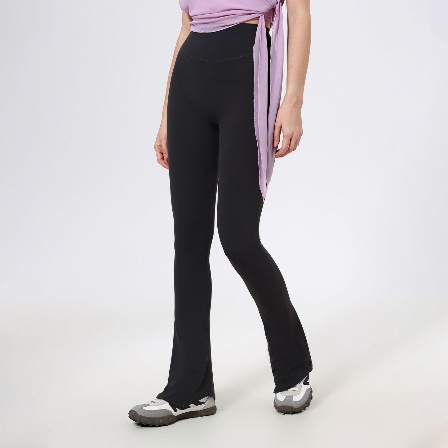 Lamshop High Waist Skinny Cloud Horseshoe Pants Slim Anti-Curl Yoga Pants Women's Hip Lifting Running Sweatpants Fitness