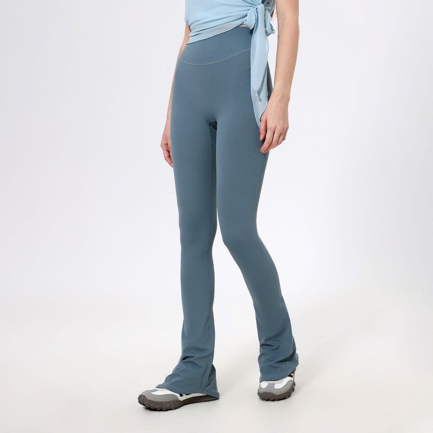 Lamshop High Waist Skinny Cloud Horseshoe Pants Slim Anti-Curl Yoga Pants Women's Hip Lifting Running Sweatpants Fitness