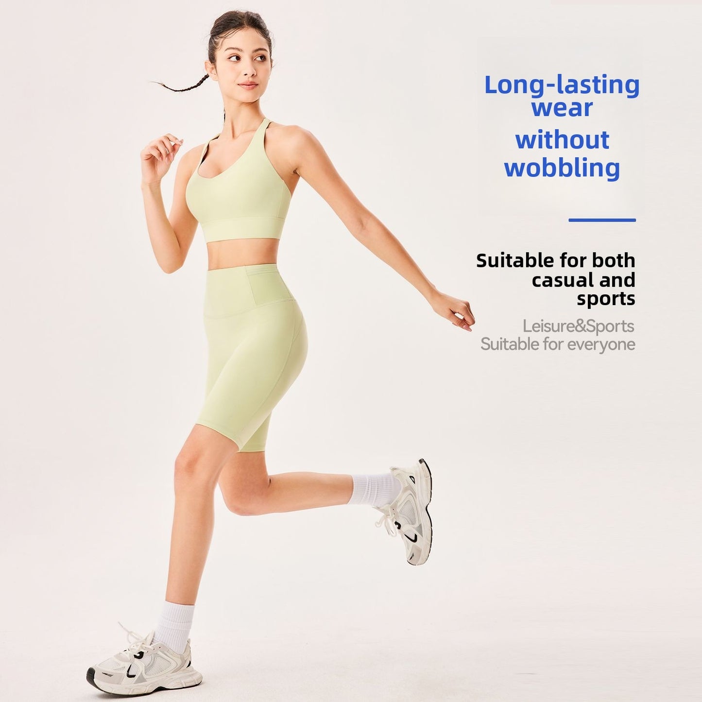 Lamshop summer peach yoga pants tight sports shorts high waist hip lift fitness pants no embarrassment line breathable quick drying