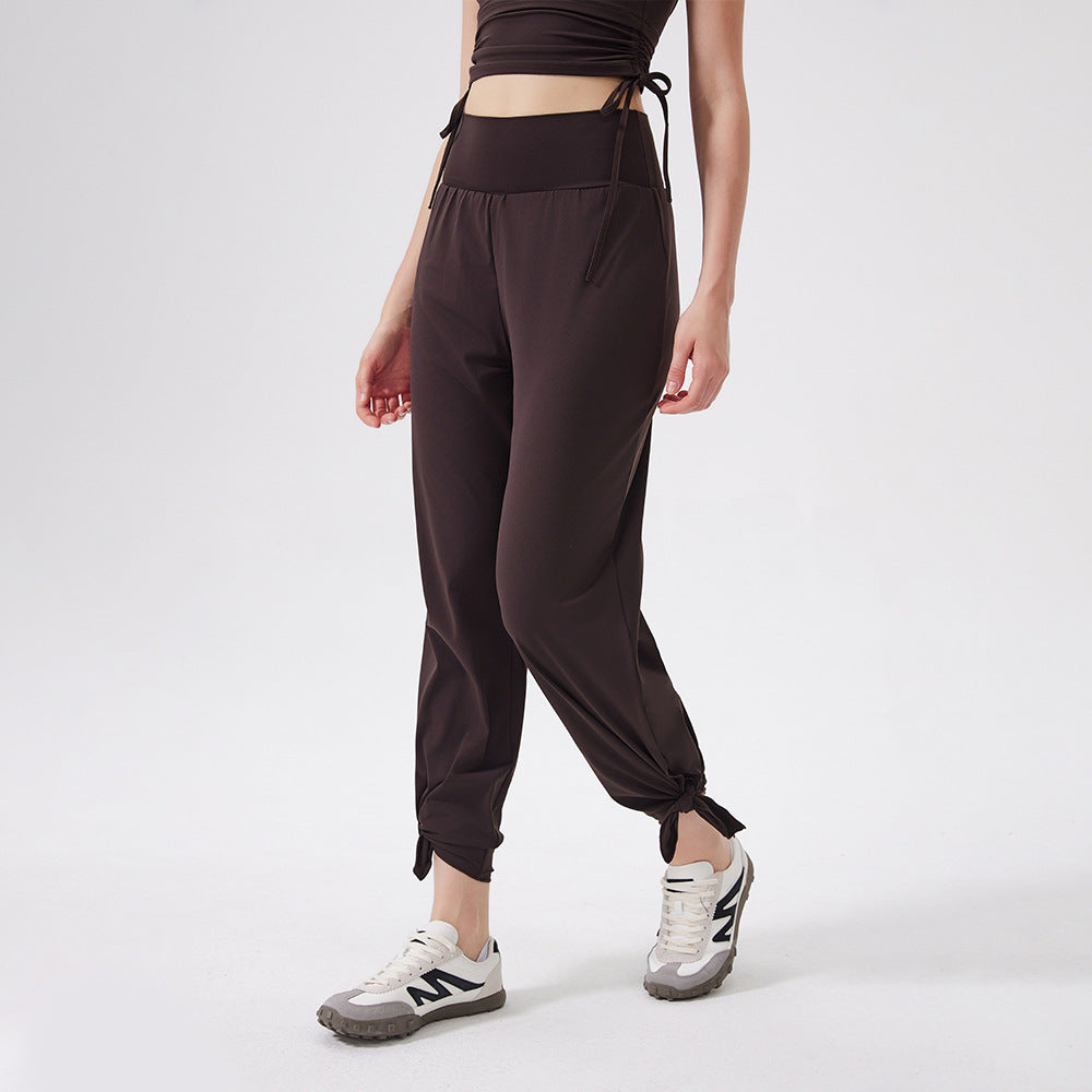 MAD LION new high-waisted belly leggings sports loose straight-leg pants women's quick-drying running fitness pants nude yoga pants
