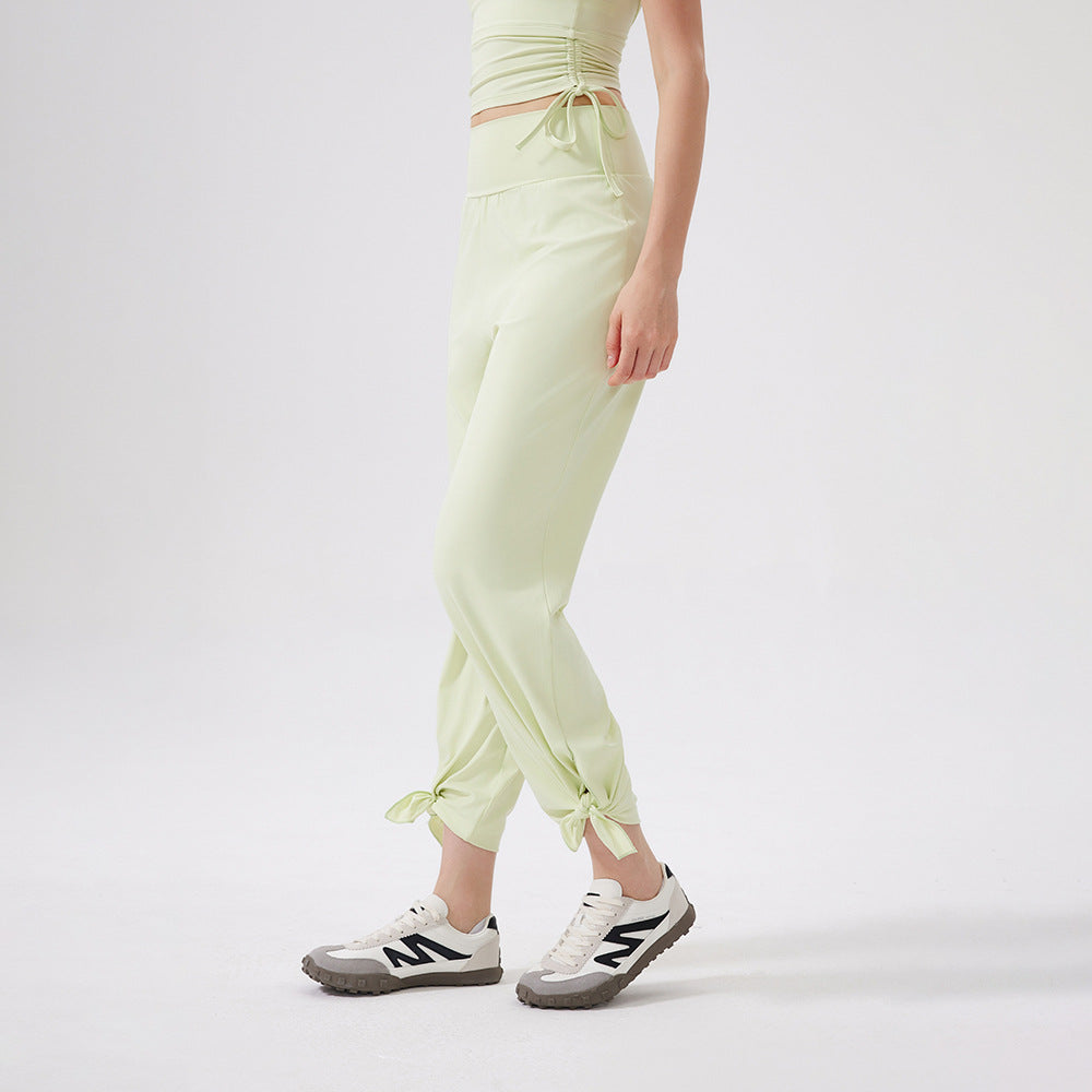 MAD LION new high-waisted belly leggings sports loose straight-leg pants women's quick-drying running fitness pants nude yoga pants