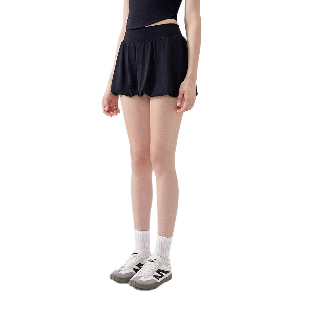 MAD LION Bare Sensation Girl Tennis Skirt High Waist Anti-Exposure Base Breathable Pocket Puff Running Sports Skirt