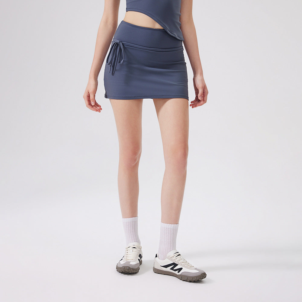 Women's fake two anti-light badminton tennis skirt Fitness pants Yoga skirt