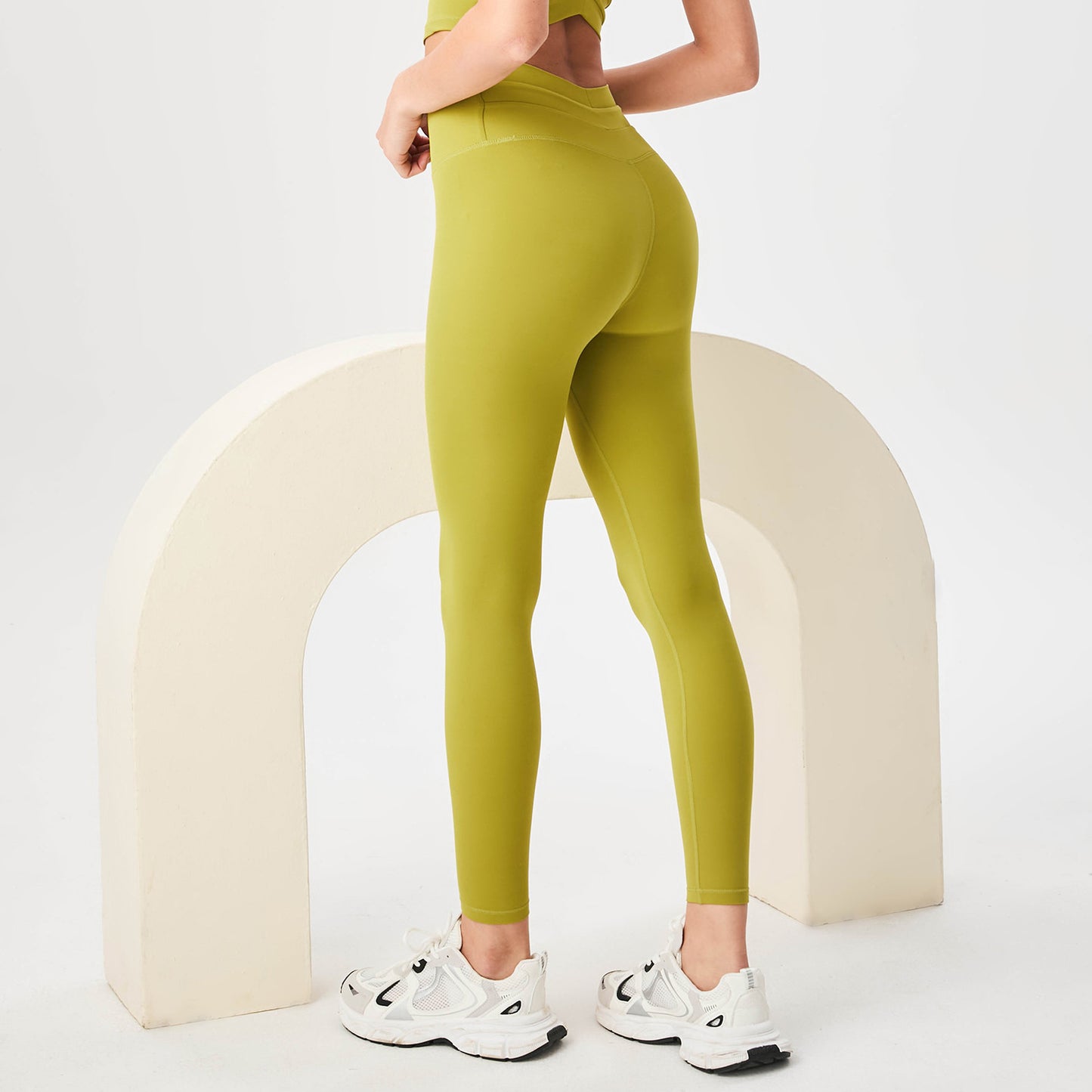 Women's high waist peach buttocks no embarrassment line outdoor
