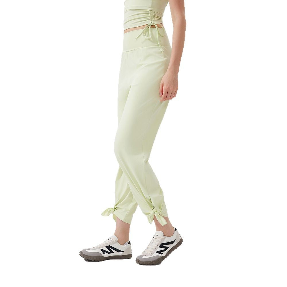 MAD LION new high-waisted belly leggings sports loose straight-leg pants women's quick-drying running fitness pants nude yoga pants