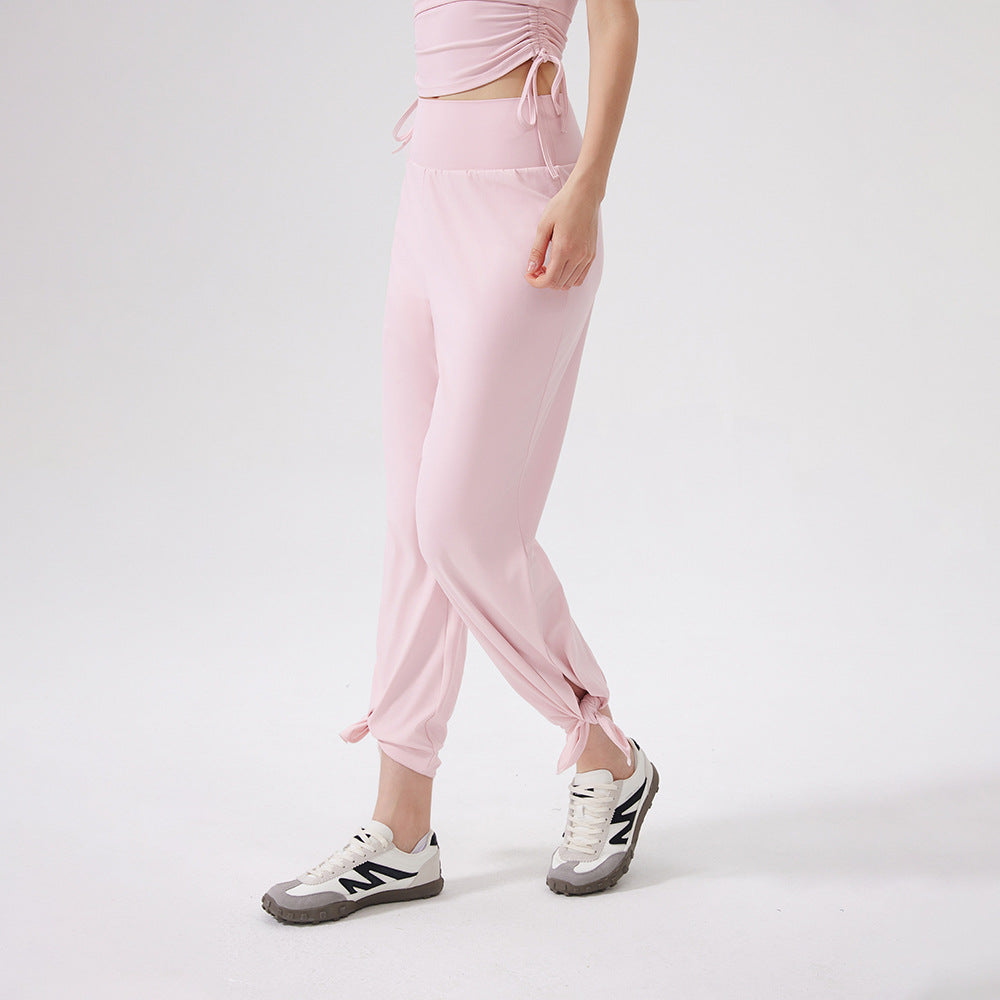 MAD LION new high-waisted belly leggings sports loose straight-leg pants women's quick-drying running fitness pants nude yoga pants