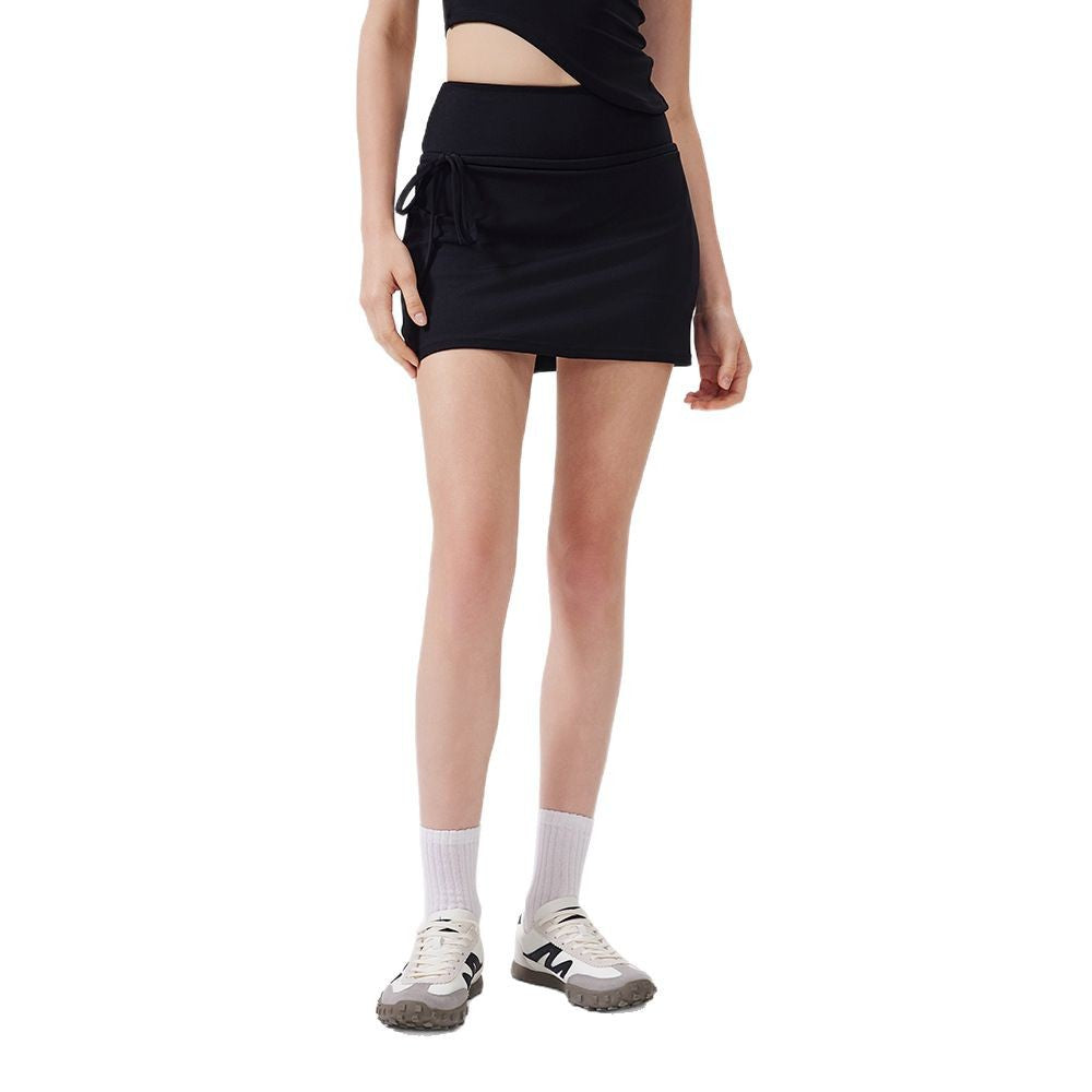 Women's fake two anti-light badminton tennis skirt Fitness pants Yoga skirt