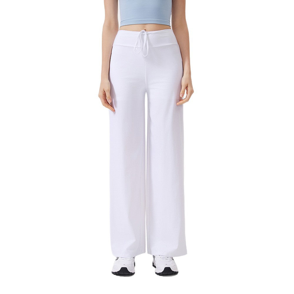 MAD LION Sports Loose Fit Sunshade Lightweight Cool Long Pants for Women Straight Casual Yoga Pants Fitness Slimming Quick-Dry Sun Protection Clothing Summer