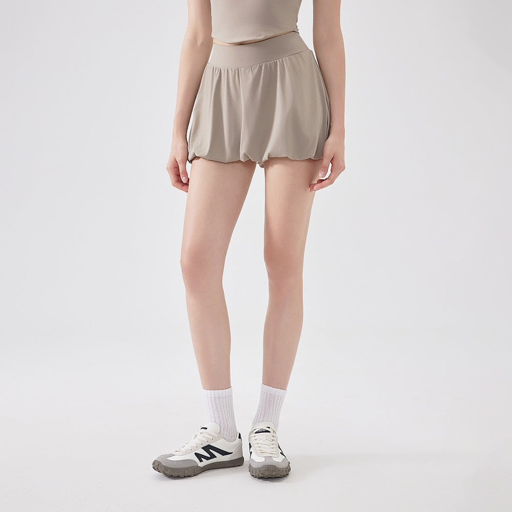 MAD LION Bare Sensation Girl Tennis Skirt High Waist Anti-Exposure Base Breathable Pocket Puff Running Sports Skirt