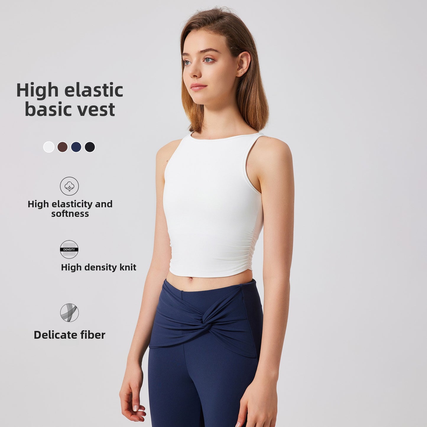 Lamshop sports running nude yoga vest women's professional fitness sports bra moisture-absorbing breathable thin can be worn outside