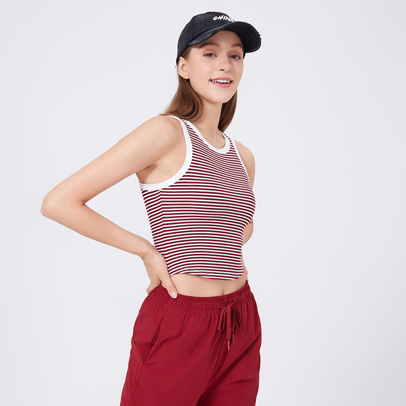 Lamshop European and American outer wear fixed cup yoga clothes top shoulder straps gathered belly sports bra running fitness clothes underwear