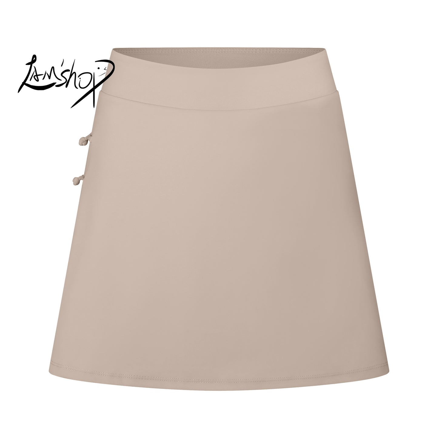 Lamshop High Waist National Style Sports Skirt Women's Lightweight Quick-Drying Culottes Running Anti-Exposure Yoga Skirt Fitness Tennis Skirt