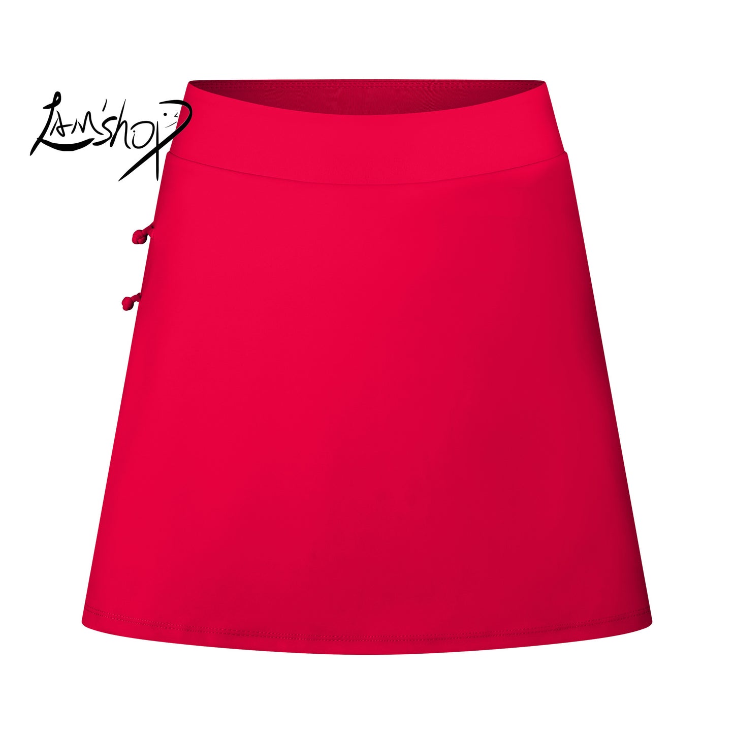 Lamshop High Waist National Style Sports Skirt Women's Lightweight Quick-Drying Culottes Running Anti-Exposure Yoga Skirt Fitness Tennis Skirt