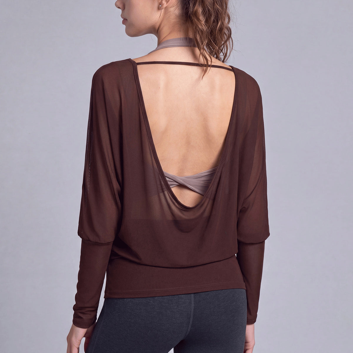 Mad lion new barre-style yoga top: durable mesh cover-up for women - hip and thigh coverage, breathable, and figure-flattering