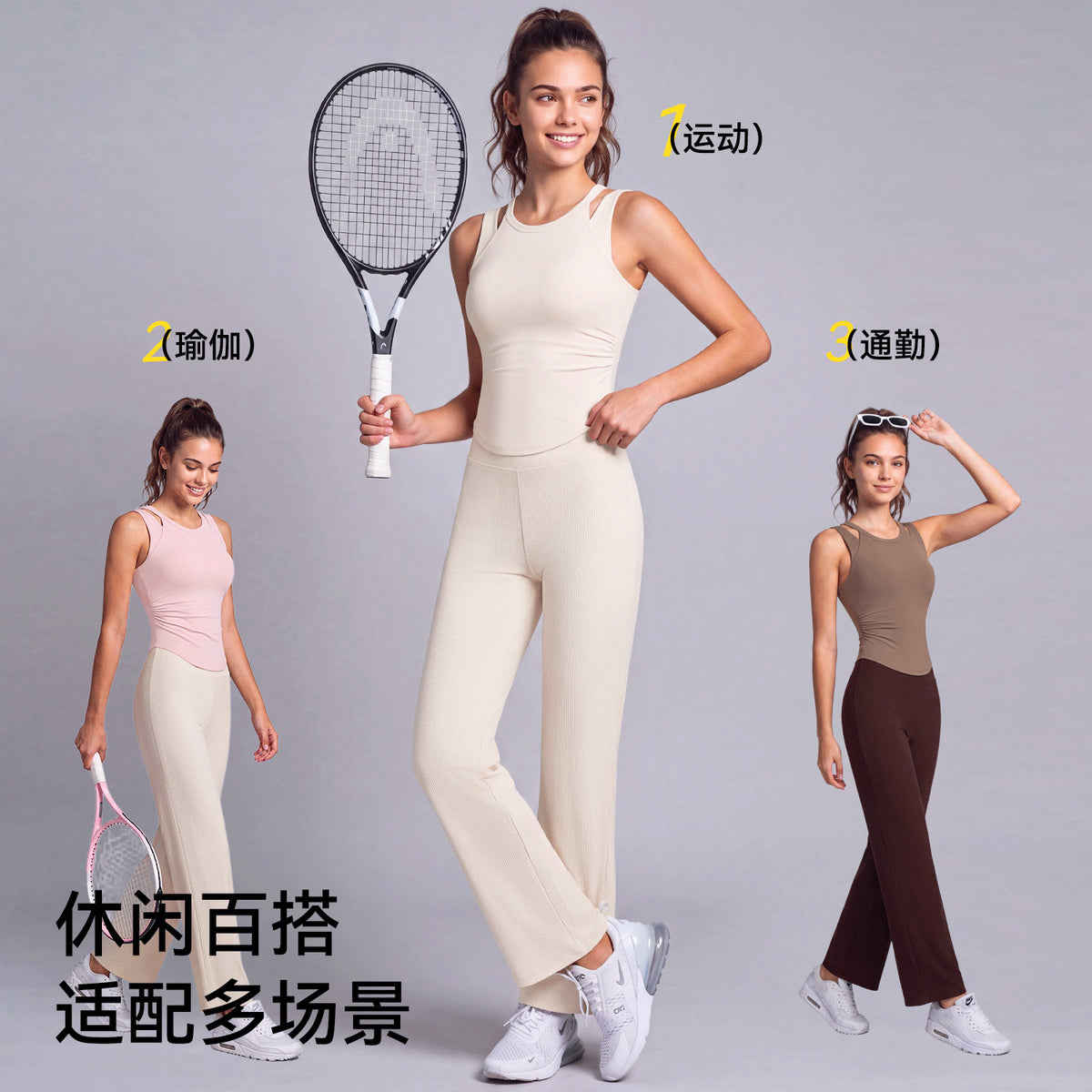 MAD LION Shockproof yoga tank top for women - wearable as outerwear, with built-in bra pads, slimming design, high-impact support, beautiful back, running sports top