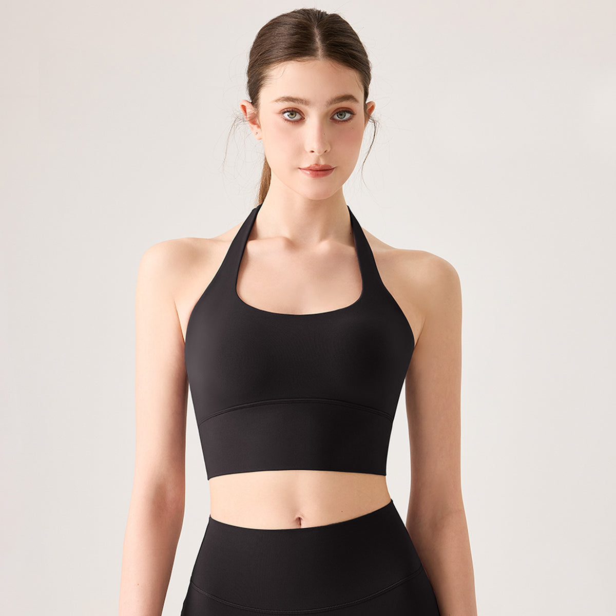 Mad lion yoga halter top women's fitness sports high elasticity beautiful back bare feeling small breast intimates