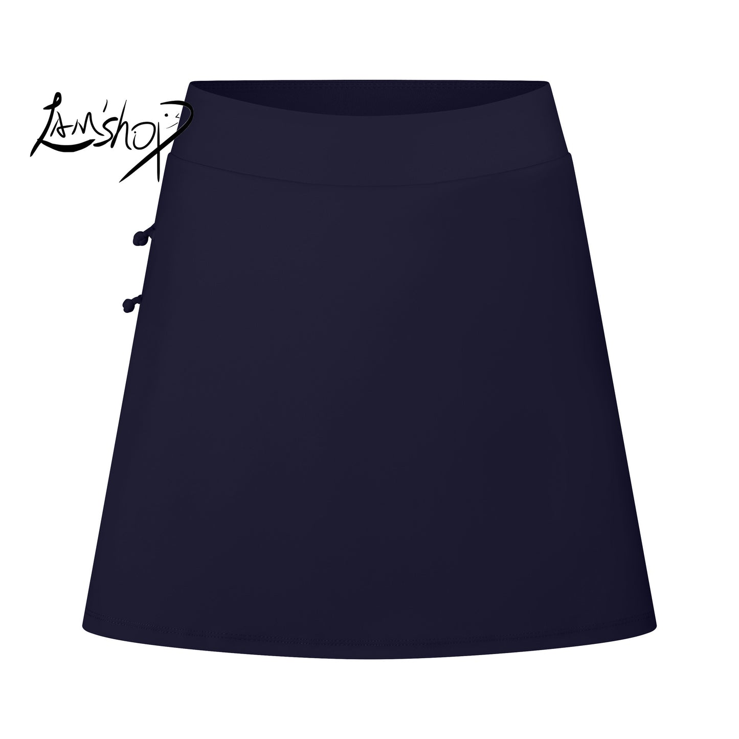 Lamshop High Waist National Style Sports Skirt Women's Lightweight Quick-Drying Culottes Running Anti-Exposure Yoga Skirt Fitness Tennis Skirt