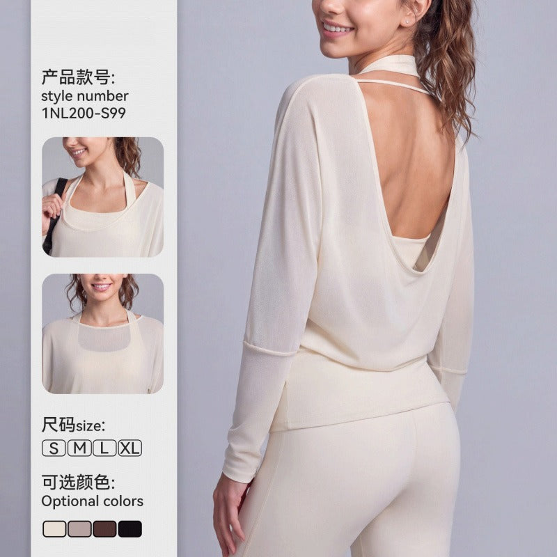 Mad lion new barre-style yoga top: durable mesh cover-up for women - hip and thigh coverage, breathable, and figure-flattering