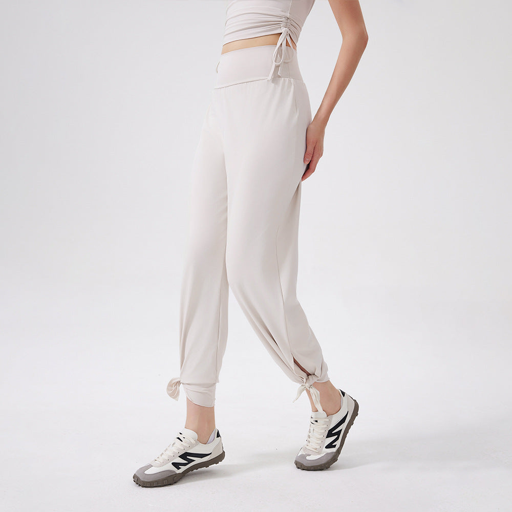 MAD LION new high-waisted belly leggings sports loose straight-leg pants women's quick-drying running fitness pants nude yoga pants