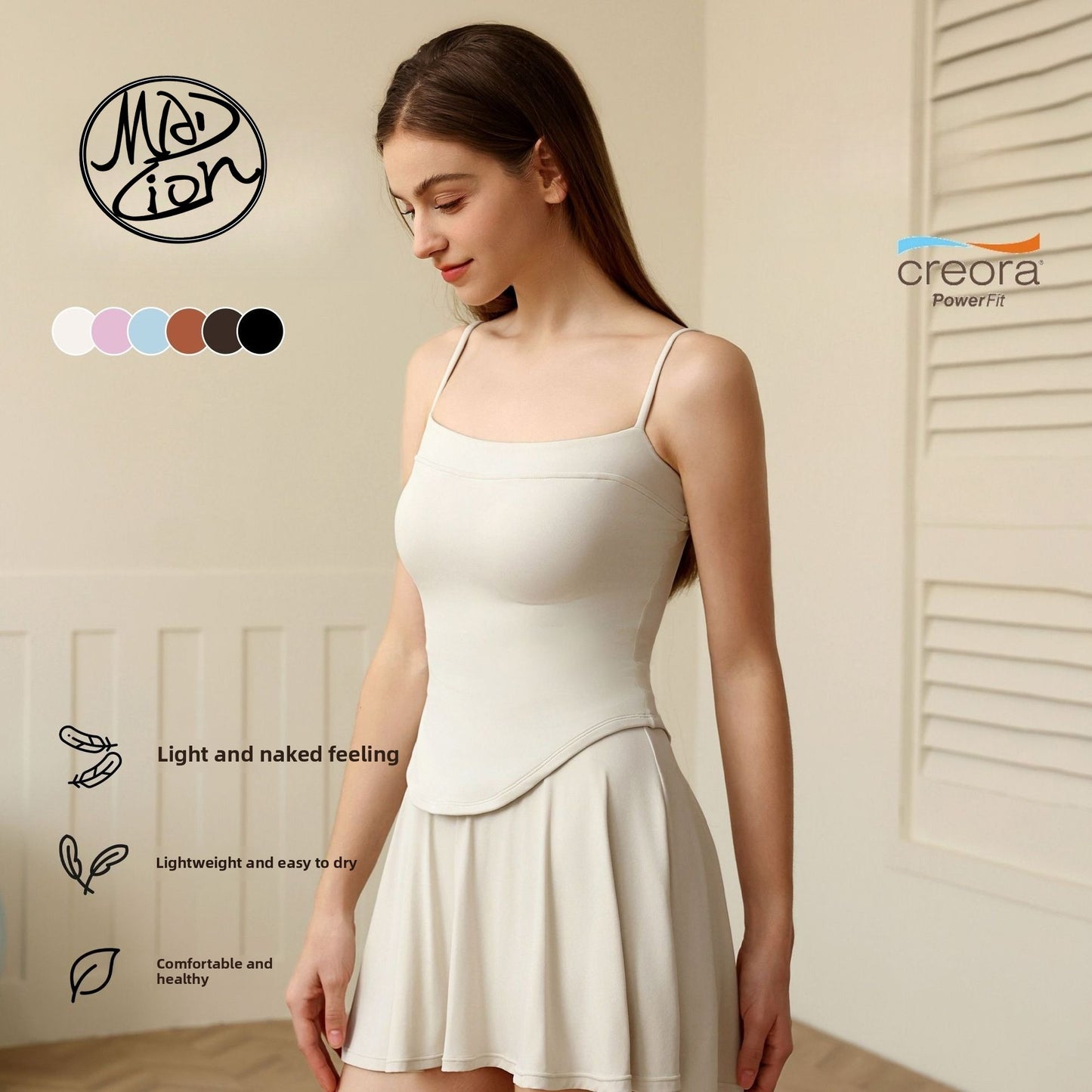 Lamshop Strap Beauty Back Sports Vest Women's Double Layer Outside Fitness Yoga Underwear Comfortable Pilates Fitness Bra Spring Summer