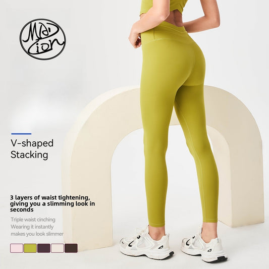 Women's high waist peach buttocks no embarrassment line outdoor